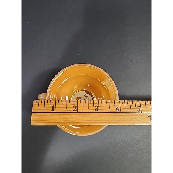 Vintage Termocrisa Peach Lusterware Coffee Cup Mug & Plate (6.5") - Picture 4 of 12